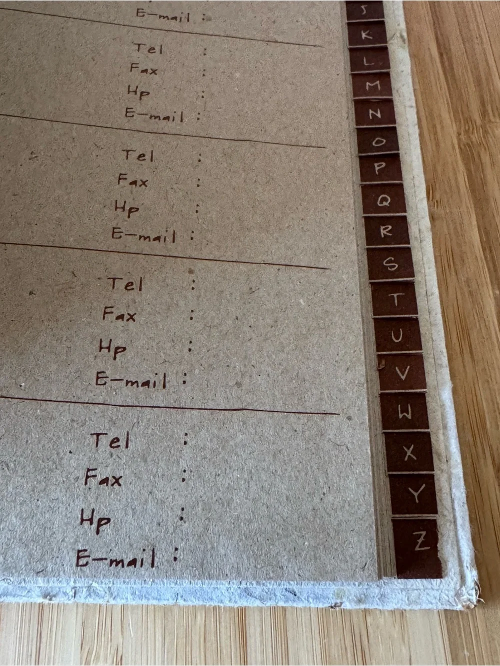 Planner with handmade paper